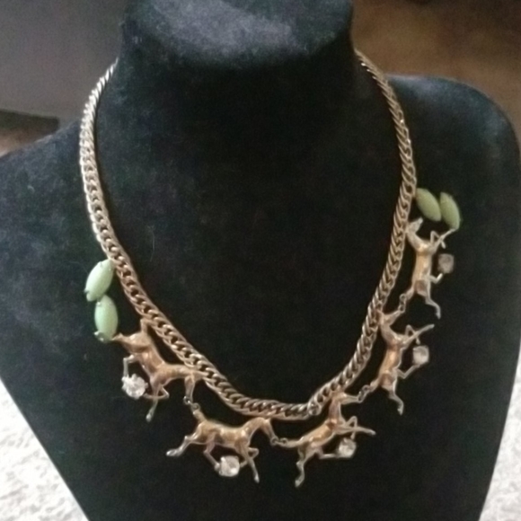 Gold Rhinestone Necklace - Picture 2 of 4